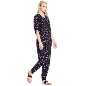 Vince Camuto black & white patterned jumpsuit M